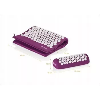 Akupresūrinis kilimėlis su pagalve Qmed ACUPRESSURE MAT — spaudimo taškų masažo kilimėlis