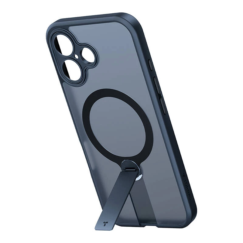Torras Pstand Spin dėklas, skirtas iPhone 16 (juodas)