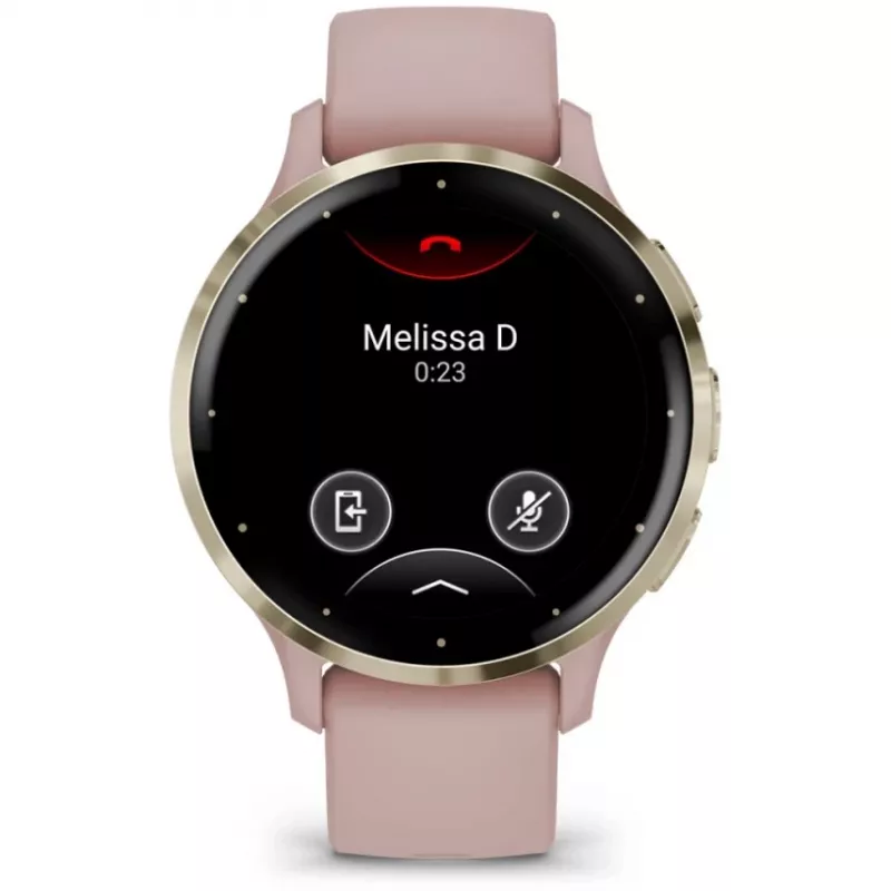 Garmin Venu 3S 3,05 cm (1,2) AMOLED 41 mm Skaitmeninis 390 x 390 pikselių Liečiamas ekranas Auksinė, Rožinė Wi-Fi GPS (palydovas)