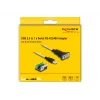 DeLOCK 63465 Serial kabelis Juoda Transparent 1.8m USB Type-A DB-9