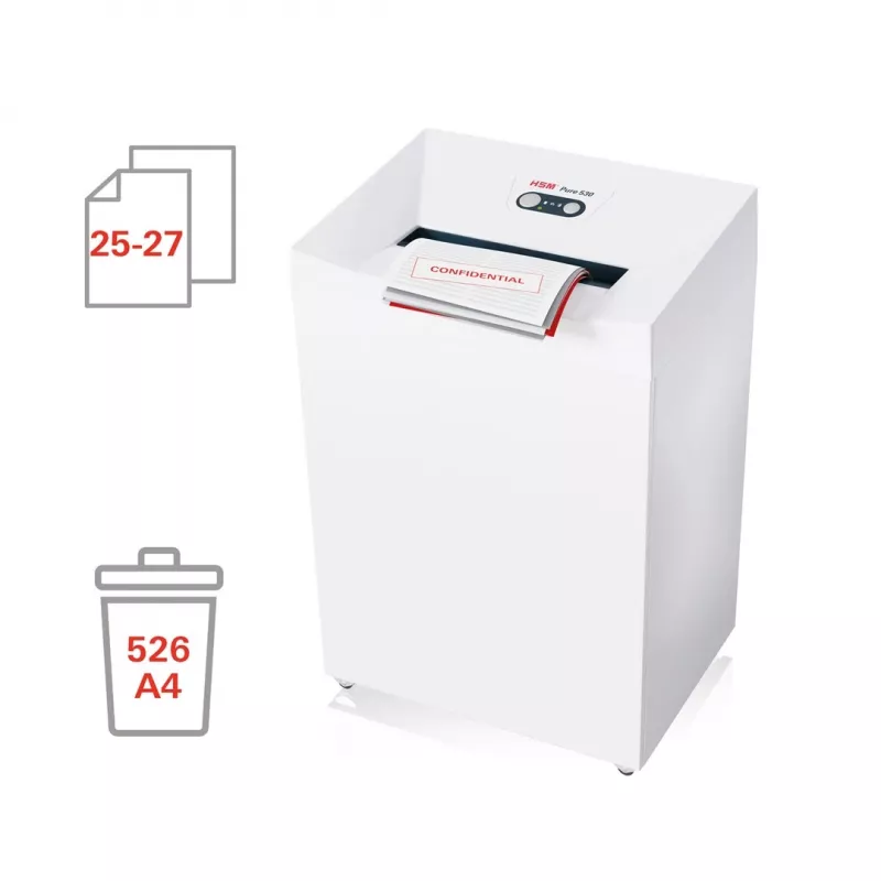 Smulkintuvas HSM Pure 530 juostinis 300 mm darbinis plotis, smulkina CD ir kreditines korteles