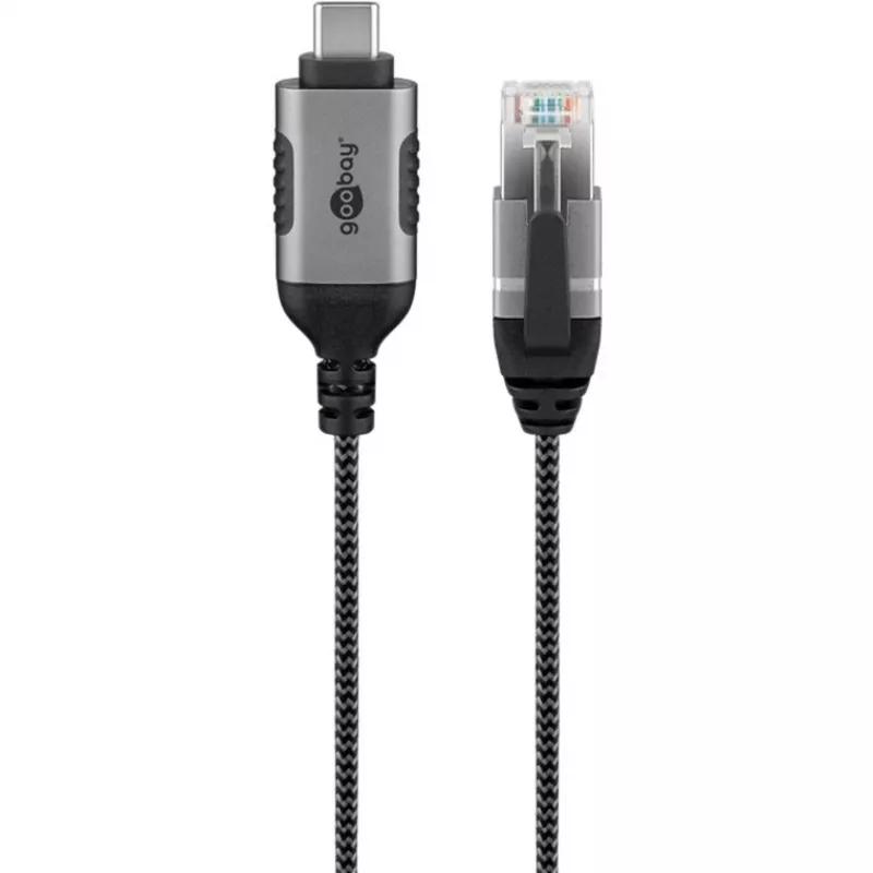Goobay eterneto laidas USB-C 3.1 į RJ45 plonas 1 m - jungia maršrutizatorių, modemą arba (74401)