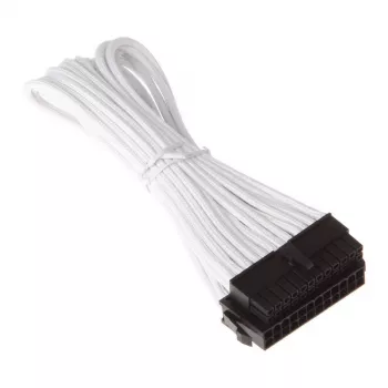 SilverStone PP07-MBW - Maitinimo prailginimo kabelis - ATX, 24 kontaktų (M) - ATX, 24 kontaktų (W) - 30 cm - Balta (SST-PP07-MBW)
