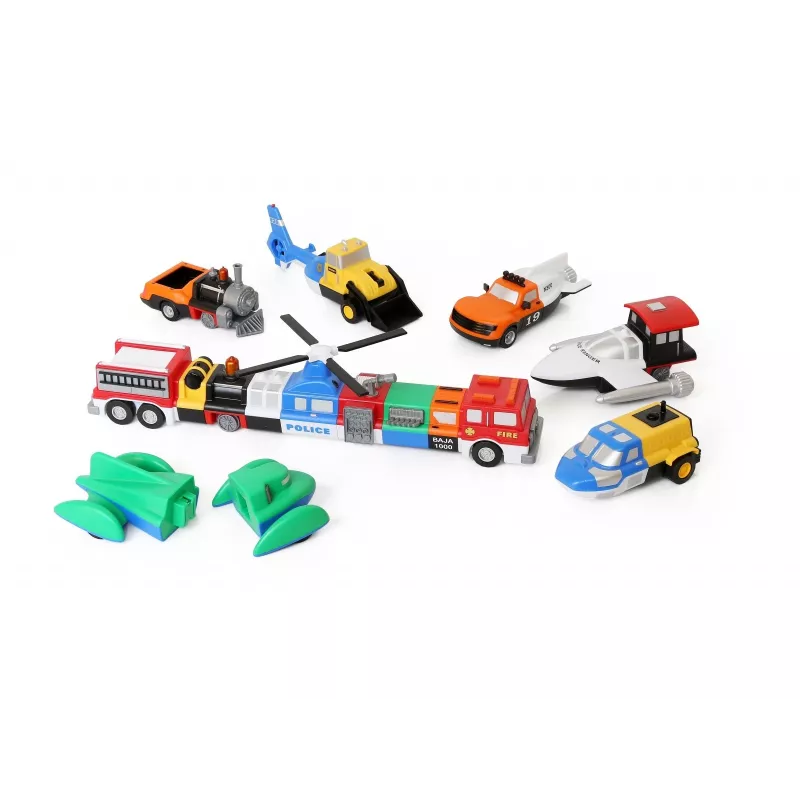 Transporto priemonių rinkinys „Popular Playthings Magnetic Mix or Match“