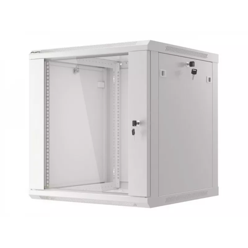 Lanberg sieninė montavimo spinta 19'' 12U 600x600 mm pilka (stiklinės durys)