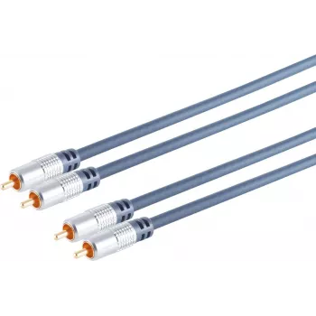 Garso kabelis S/CONN SP40110 10 m 2 x RCA mėlynas