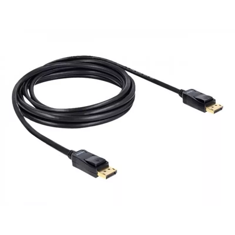 DisplayPort laidas DeLOCK 82424 3 m kištukas-kištukas auksinis juodas