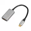 IBOX USB-C į HDMI adapterio laidas, modelis IACFAK, USB-C (vyriška) į HDMI (moteriška), 4K 60Hz, tiesios jungtys, sidabrinis