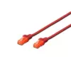 Tinklo kabelis Digitus CAT 6 U/UTP komutacinis kabelis RJ-45 Cat6 5m raudonas