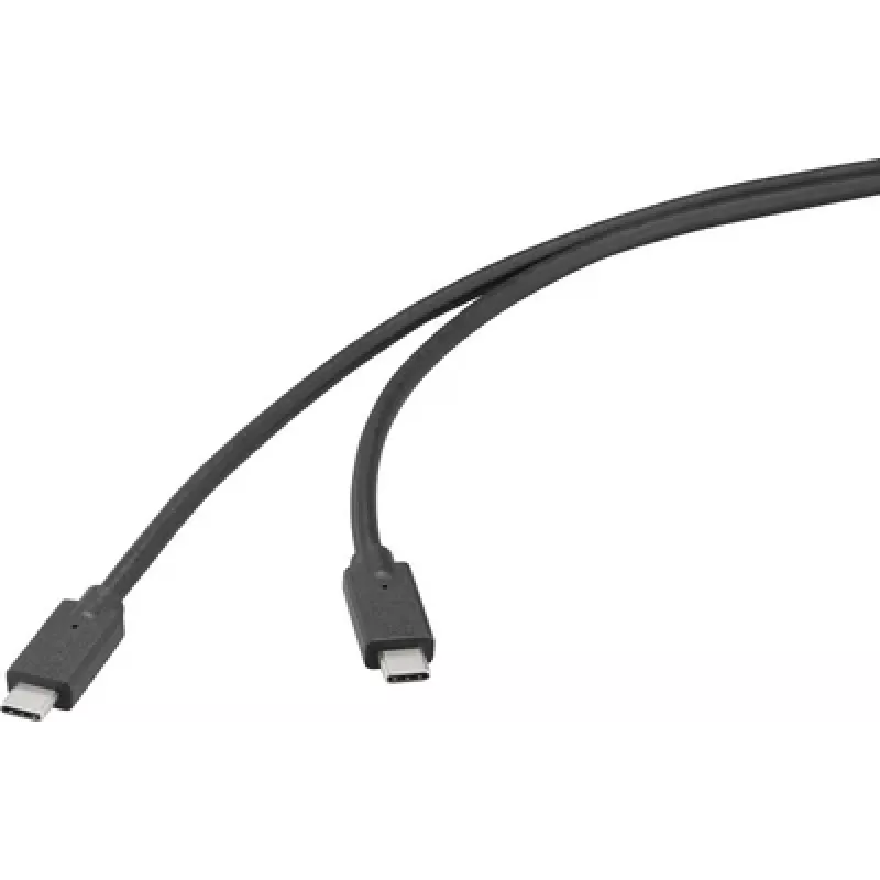 Renkforce USB kabelis USB 3.2 Gen2x2 20 GBit/s USB-C kištukas kištukas juodas 4K (RF-6830468)