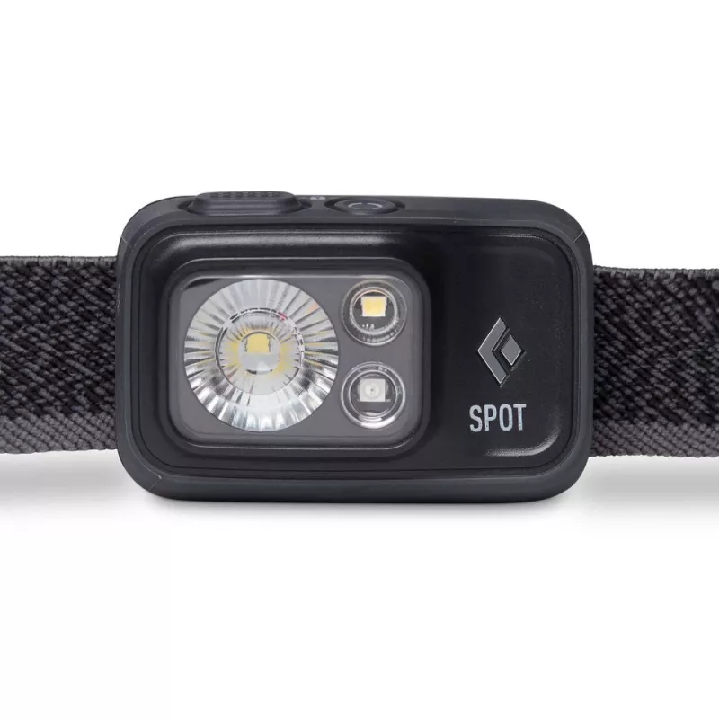 Galvos žibintuvėlis Juoda Diamond Spot 400 — 400 lm, LED, IPX8 atsparus vandeniui, AAA, spindulio nuotolis 12–100 m, juodas