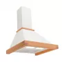 Wall-mounted extractor hood AKPO WK-4 Rustica Eco 60 cm, ducted/recirculating, max 425 m³/h, steel/wood, bronze