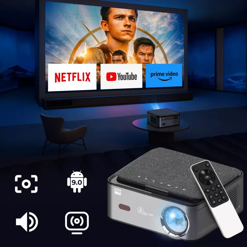 Extralink Projector Smart Life Vision Pro 450 ANSI, 1080p, Android 9.0