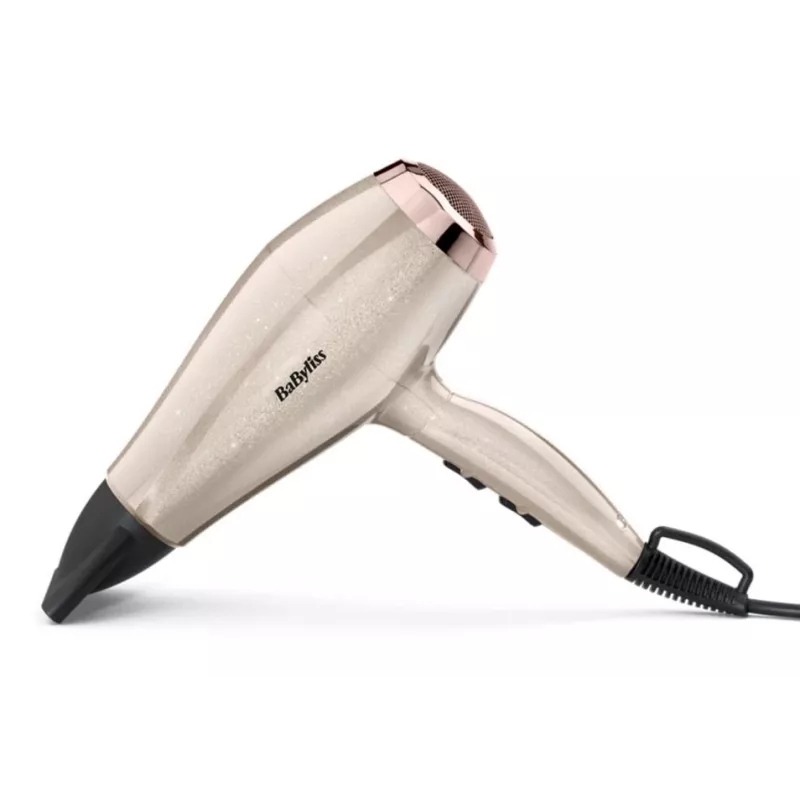 Plaukų džiovintuvas BABYLISS 5914PE — 2000 W, DC variklis, 3 šildymo lygiai, 2 greičiai, vėsaus oro funkcija, juoda/auksinė/rožinio aukso spalva