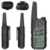 Nešiojama racija Baofeng BF-T25E — 16 kanalų, 2×1400 mAh Li‑Ion, VOX, LCD, žalia, 2 vnt. rinkinys