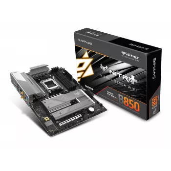 Pagrindinė plokštė Sapphire NITRO+ B850A WIFI 7 AMD B850 lizdas AM5 micro ATX, DDR5, 4 DIMM, 256 GB, Wi‑Fi 7, 2,5GbE