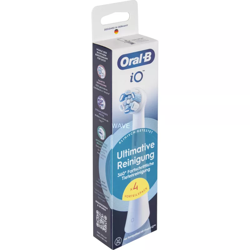 Oral-B 195027 toothbrush head 4 vnt. Balta