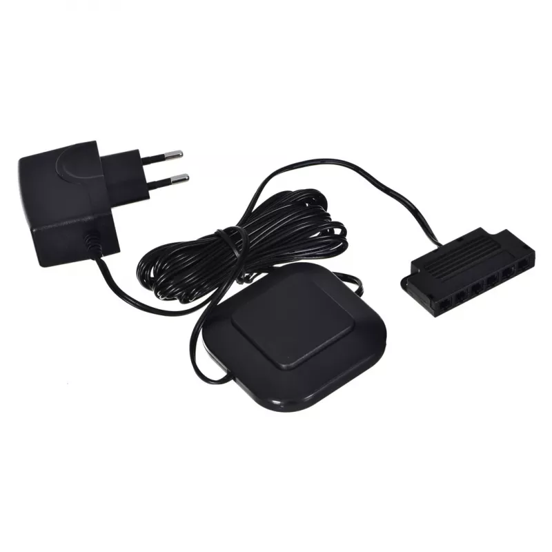 Ant lentynos montuojamas LED šviestuvas cama meble 4LED BI — stačiakampis, montuojamas ant paviršiaus, šalta balta, juoda