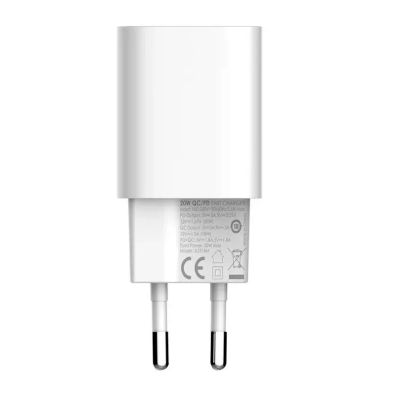 Sieninis įkroviklis LDNIO A2318M — USB ir USB‑C prievadai, kompaktiškas tinklo adapteris
