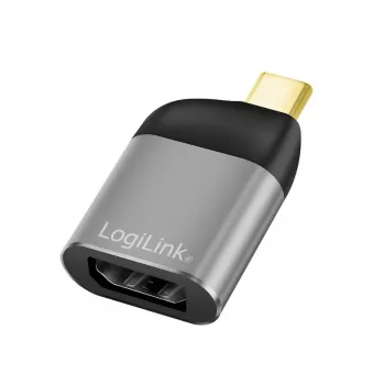 LogiLink CUA0204 USB-C į DisplayPort laido jungties adapteris juodas pilkas
