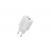 Kintamosios srovės USB įkroviklis DIGITUS 20 W, 1x USB-C, 1x USB-A, įvestis 100–240 V, baltas