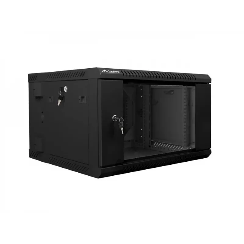 Sieninis stovas LANBERG WF02-6606-10B 6U 600x374.3x600 mm nerūdijantis plienas juodas