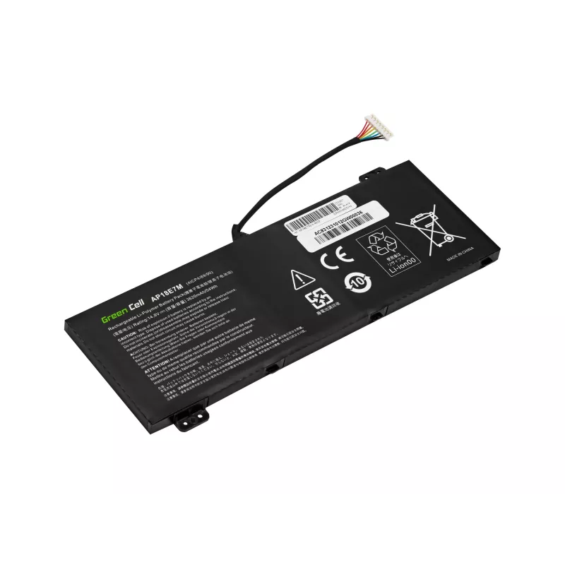 Baterija Green Cell AC83, skirta Acer Nitro AN515/AN517 — LiPo 3620 mAh, juoda