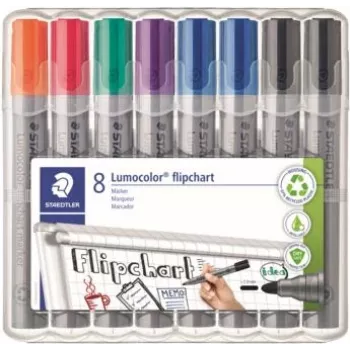 Flipchart marker Staedtler 356 WP8 X, asorti spalvų, 2,0 mm galiukas
