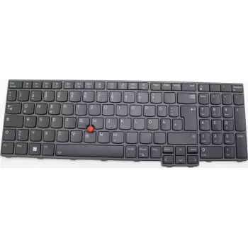 Klaviatūra Lenovo 5N21K05163 — apšviečiama vokiška išdėstymo schema, suderinama su ThinkPad T16 Gen 2, juoda/spalvota