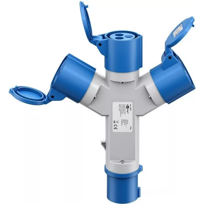Goobay CEE-Y-Adapter, CEE-Plug to 3x CEE Coupling (76237)