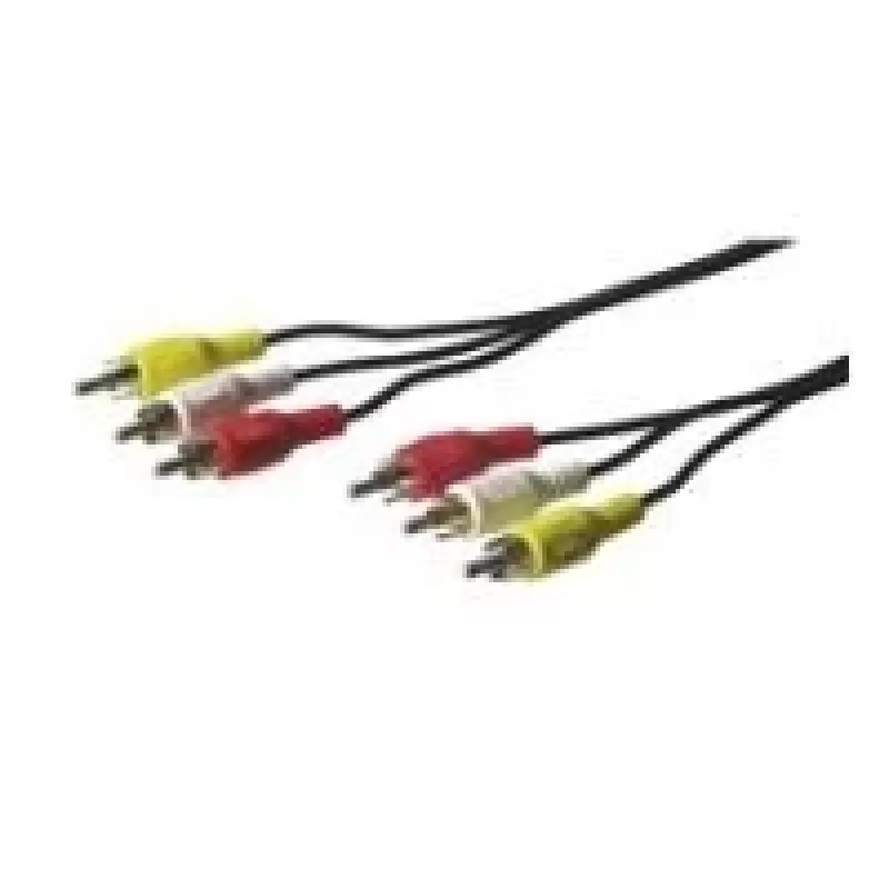 Wentronic Goobay RCA jungiamasis kabelis, 2 m - 3x RCA kištukas > 3x RCA kištukas (50381)