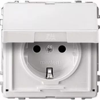 MERTEN SCHUKO kištukinis lizdas 16A MEG2310-7260 aliuminis 250V kintamos srovės su atverčiamu dangteliu MEG2310 MEG2310-7260 (MEG2310-7260)