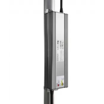 Lauko maitinimo adapteris MikroTik MTP250-53V47-OD 250W, įėjimas 100–240V, cinko korpusas, kompaktiškas 240×46,5×69mm