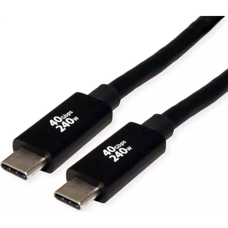 ROLINE USB4 Gen3x2 40Gbit/s kabelis C-C ST/ST 240W 2m - Kabelis - Skaitmeninis/Duomenų (11.02.9087)