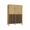 KAMARO 4DK plonas/GŁ ąžuolas ARTISAN DISPLAY CABINET