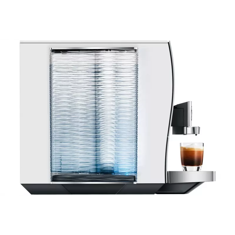 Visiškai automatinis espreso aparatas JURA Z10 (EB) — 2,4 l vandens talpa, įmontuotas malūnėlis, 1450 W, aliuminis / balta
