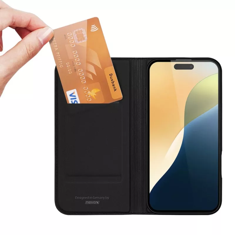 nevox Vario Series Bookcase iPhone 16 Plus juoda