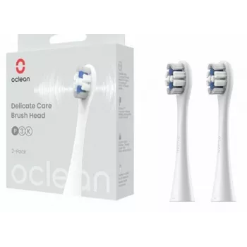 Oclean P3K4-XPD SET elektrinis dantų šepetėlis 2 itin minkšti papildomi šepetėlių galvutės baltas