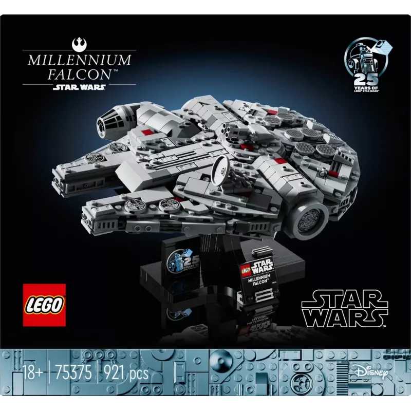 LEGO Star Wars Millennium Falcon 75375 modelio rinkinys — 1351 dalys, 18+, 190×240×130 mm
