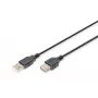 Digitus ASSMANN - USB ilginimo kabelis - USB (W) prie USB (W) - 1,8 m (USB/USB 2.0) - Formuotas - Juodas (AK-300200-018-S)
