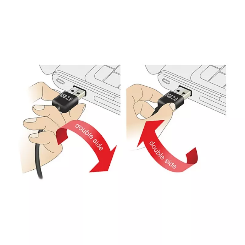 USB laidas DeLOCK 3m USB 2.0 A - B vyriškas/vyriškas juodas