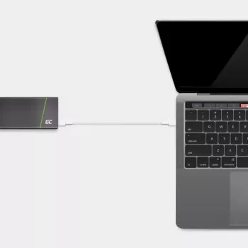 USB C į USB C kabelis Green Cell KABGC29W 2 m, USB 3.2 Gen 1, 60 W PD, pintas TPE, baltas