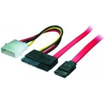 shiverpeaks 0,5 m SATA 0,5 m SATA 22 kontaktų SATA 7 kontaktų + 4 kontaktų Molex juoda - raudona - balta - geltona SATA kabelis (BS-78237)