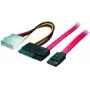 shiverpeaks 0,5 m SATA 0,5 m SATA 22 kontaktų SATA 7 kontaktų + 4 kontaktų Molex juoda - raudona - balta - geltona SATA kabelis (BS-78237)