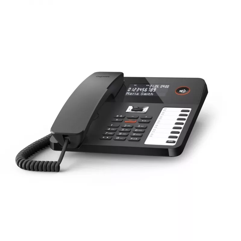 DECT telefonas Gigaset DESK 800A Laidinis ragelis 200 telefonų knygos įrašų Juodas
