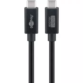 USB-C laidas WENTRONIC USB4 Gen4 1,2 m — palaiko 16k@60Hz ir 4K@120Hz