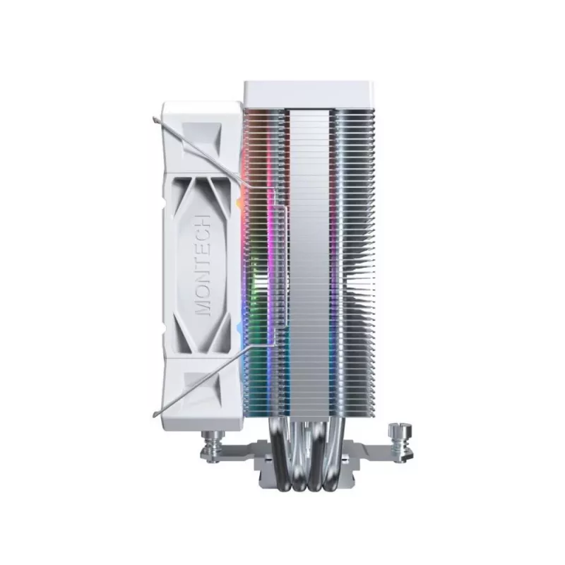 Oro aušintuvas Montech NX400 ARGB 120 mm baltas — 270 W TDP, FDB, 156×74×120 mm
