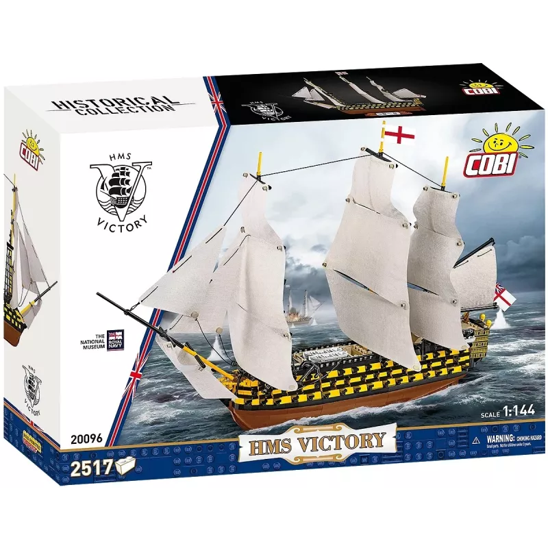 „Cobi“ konstravimo rinkinys „HMS Victory“ — 2 517 detalių, detalizuotas istorinio burlaivio modelis
