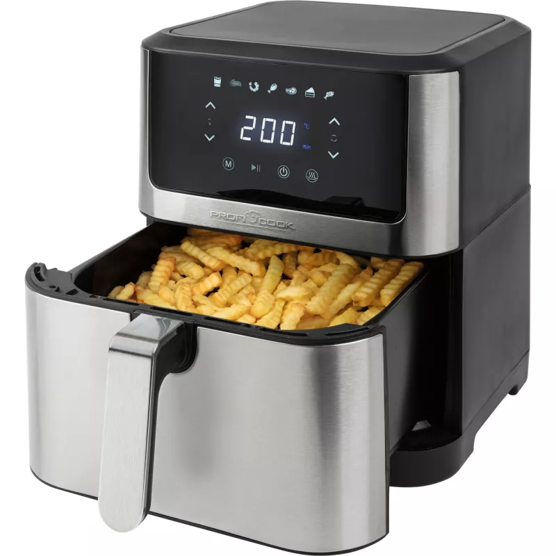 ProfiCook PC-FR 1269 H gruzdintuvė Single 8 L Pastatoma 1800 W karšto oro gruzdintuvė Juoda, nerūdijantis plienas