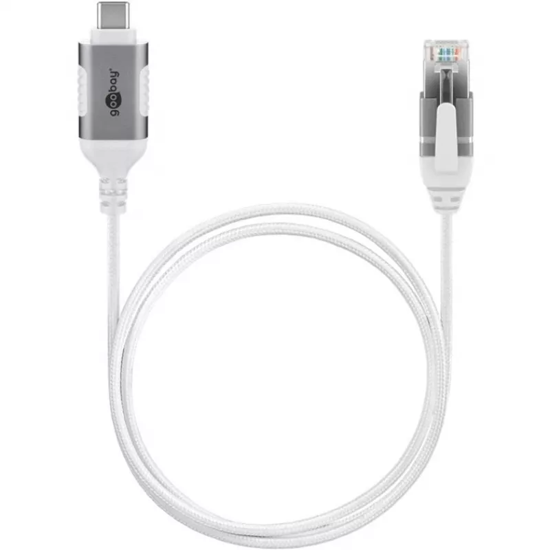 Goobay eterneto kabelis USB-C 3.1 į RJ45 plonas 1 m - jungia maršrutizatorių, modemą arba (74385)